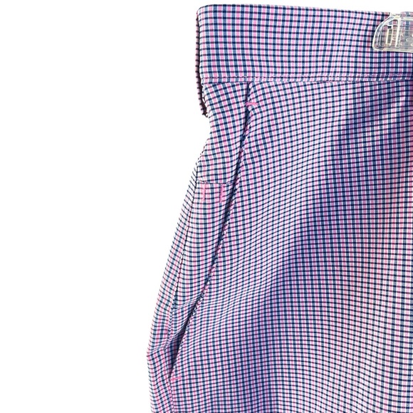PGA TOUR Stretch/Elastica Golf Shorts in Size 40 Blue & Pink Square Pattern NWT - Picture 11 of 13